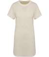 NS5028 Native Spirit Ladies Terry Towel Dropped Shoulder T-Shirt Dress Ivory colour image